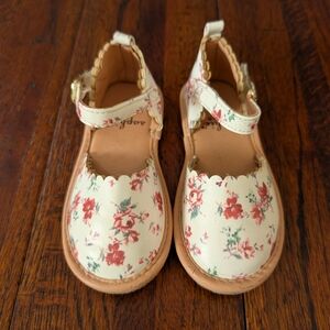Sophie Sue Floral Cream Dress Shoes for Kids